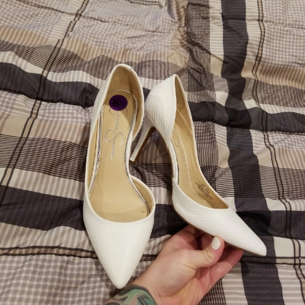 white  heels